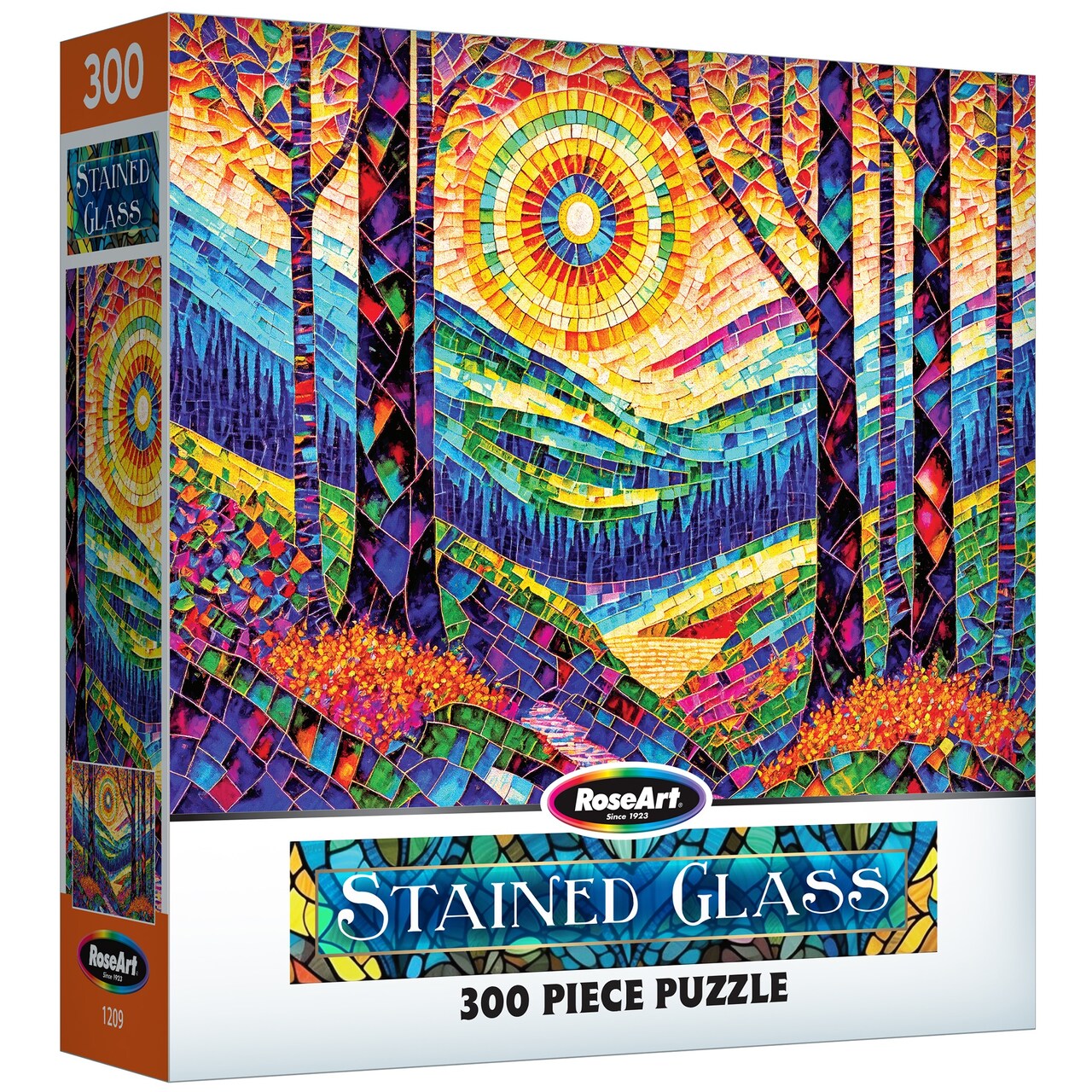 RoseArt Stained Glass Jigsaw Puzzle 300 Pieces 18"X24"-Sunshine On Dreamland